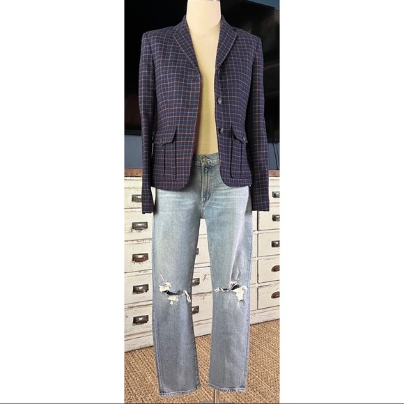 Rag & Bone Nancie Plaid Blazer Jacket Size 2 - Picture 10 of 16